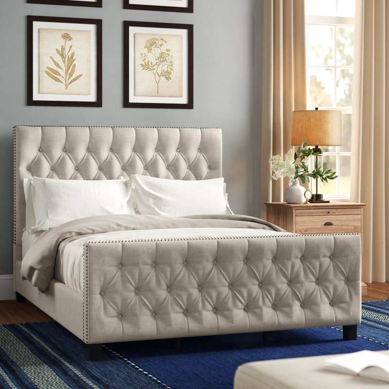 Lark Manor Trevoux Tufted Upholstered Low Profile Standard Bed